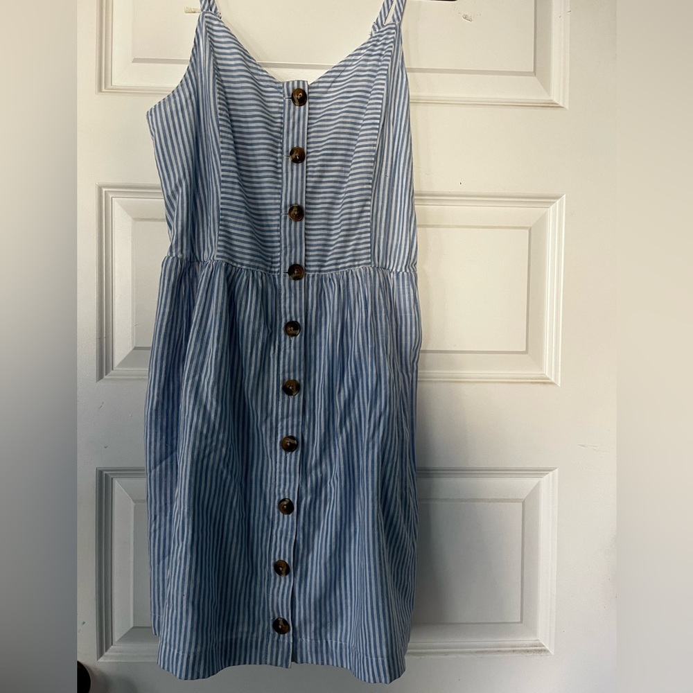 Blue and White Stripe Sundress